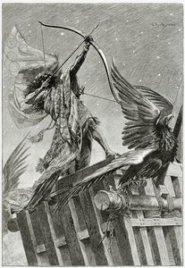 Nemrod, 19e eeuw (gravure) door Georges Marie Rochegrosse